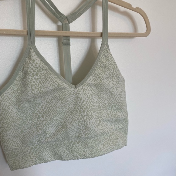 Workout Top Bra | Green White - Picture 2 of 8